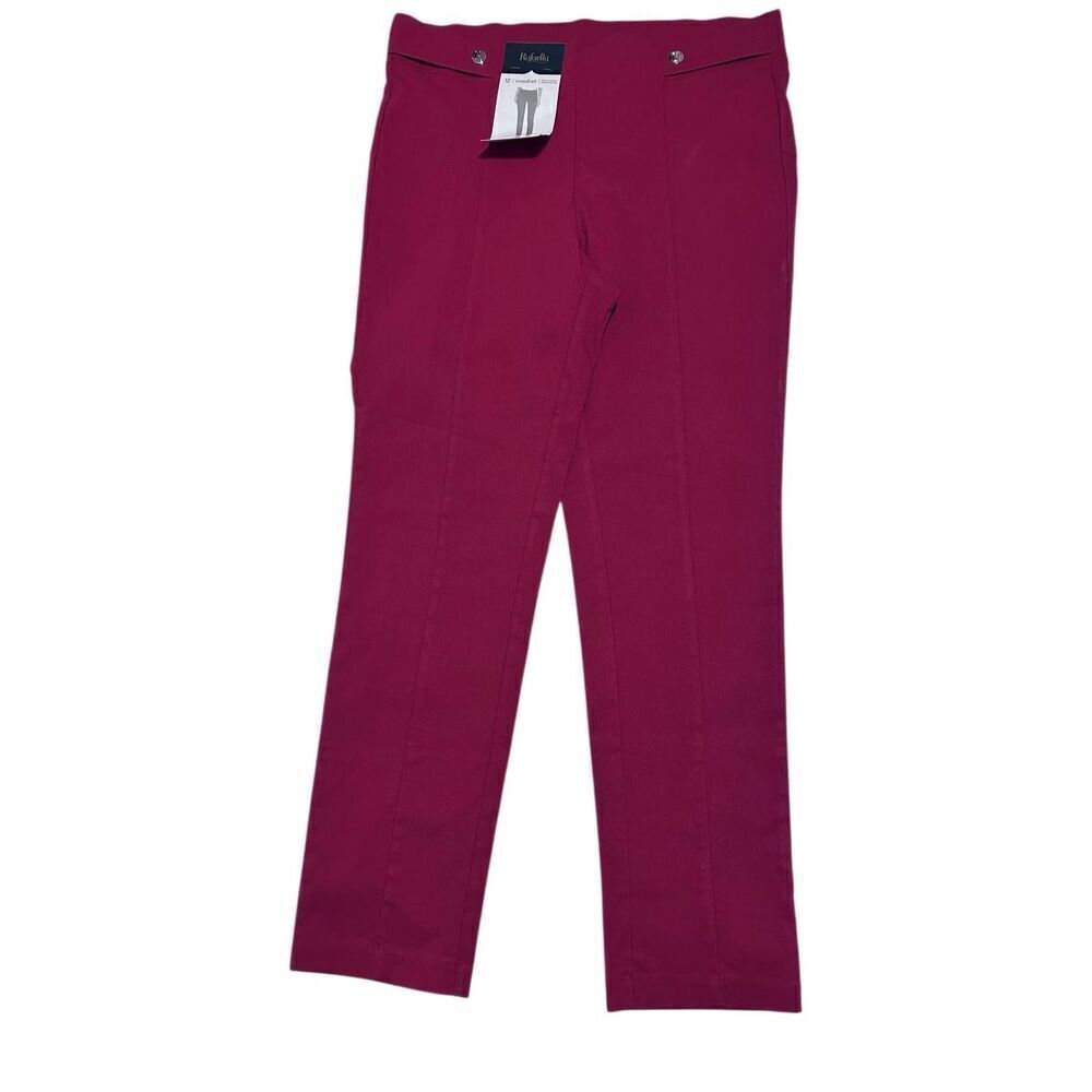 Rafaella Comfort Slim Ankle Chilipepper Red Slip On Pants Size 12 NWT